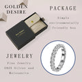 2.1ctw 925 Sterling Silver Gold Plated Heart-Shaped Moissanite Ring Luxury Hollow-Out Eternal Band Hot Fashion Jewelry Accessory