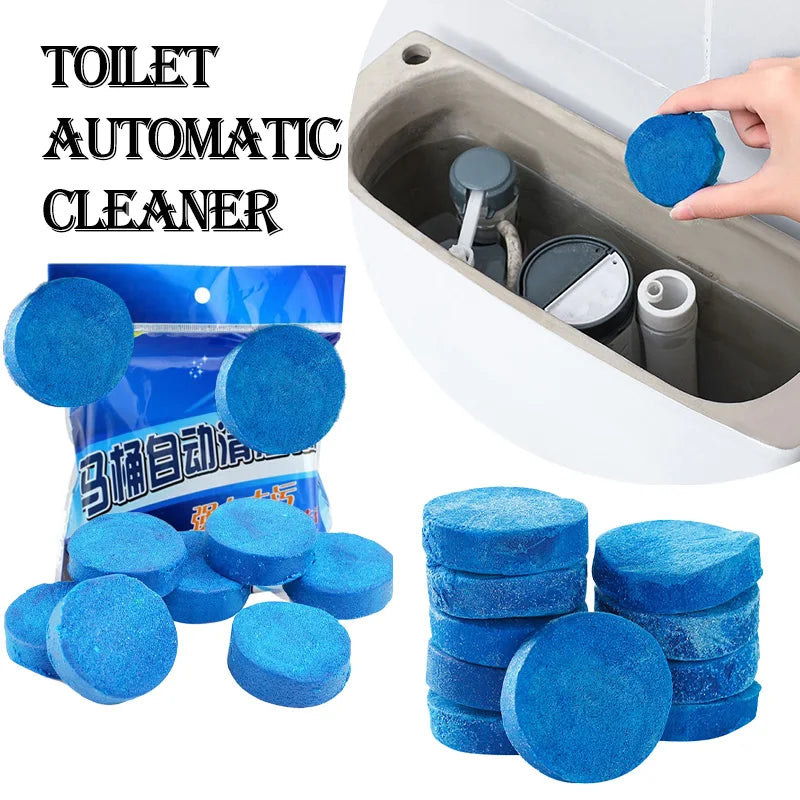 Limpa Vaso Sanitário Automático Autolimpante 10 Pastilhas Bolha Azul Cheiro de Limão Lavanda Poderoso Desodorizador para Banheiro Vaso Sanitário Fresco