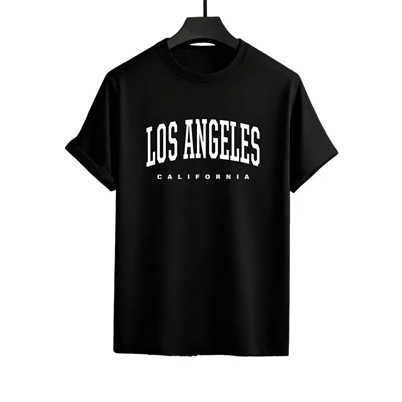 Conjunto Masculino de Loungewear 2026 Camiseta de Algodão Macio e Calça Jogger de Caimento Solto Roupa Confortável para Casa Primavera Verão Camisetas Casuais + Calças