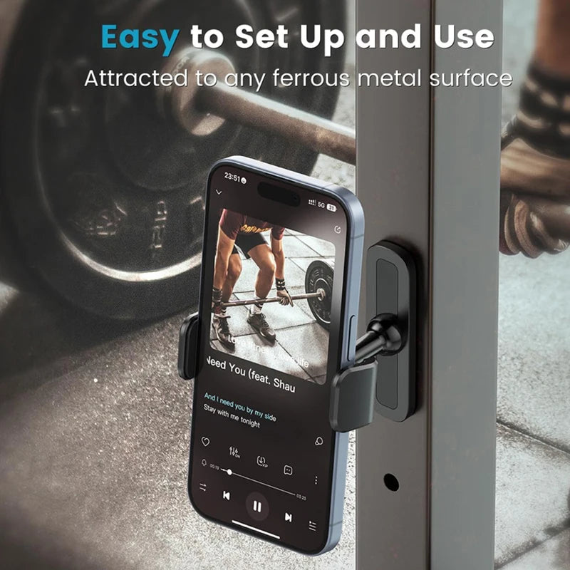 Tenmtoo Gym Magnetic Phone Holder 360 Adjustable Stand for MagSafe...