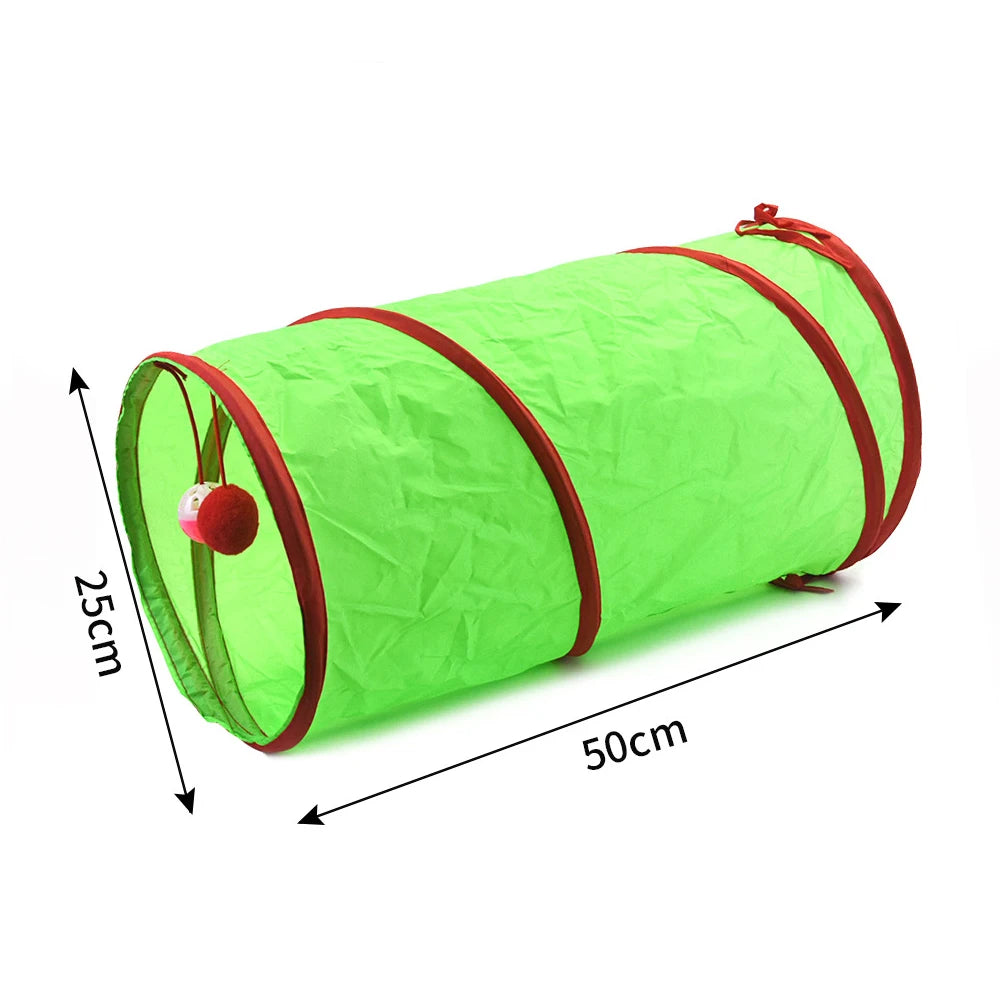 Christmas Cat Tunnel Pet Supplies Fun Toy Play Tunnel Tube Funny...