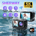 5K Câmera de Ação 4K60fps 2.0'' Touchscreen Recording Cam Corporal...