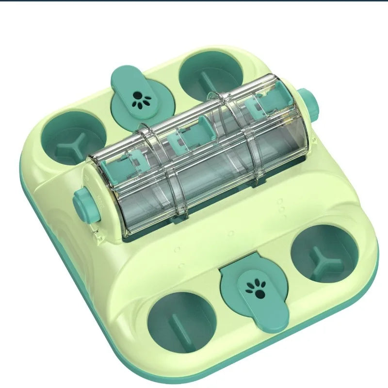 Comedouro Interativo de Quebra-Cabeça para Vários Gatos, Dispensador Lento de Alimentos, Brinquedo de Vazamento de Petiscos para Cães e Gatos, Estimulação Mental, Alívio do Tédio