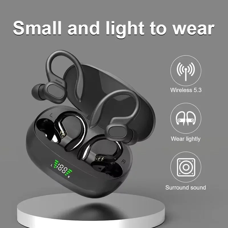 Fones de Ouvido Sem Fio Originais Fones de Ouvido Ture Wireless Intra Auricular Esportivo HiFi Estéreo À Prova D' Água Headset Com Microfone TWS