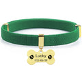 Coleira de Gato Personalizada com Placa de Identificação de Metal com AirTag Destacável para Gatinhos Coleiras Ajustáveis para Gatos, Filhotes e Cães