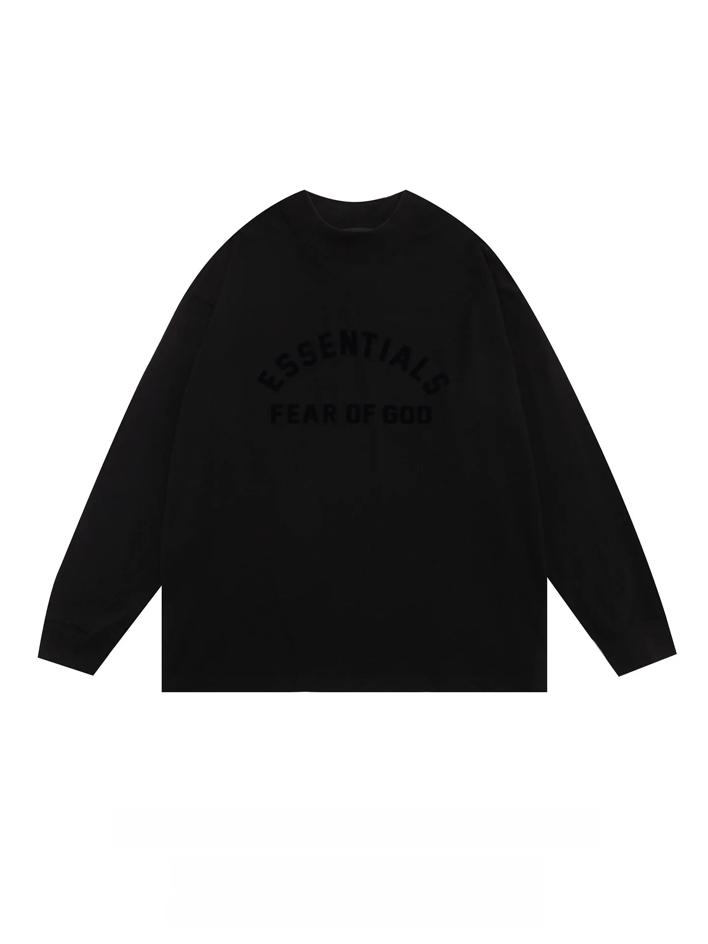 Essentials Algodão Puro Manga Comprida Gola Redonda Camiseta Unissex Casual Básica Camada Superior Primavera Outono Ajuste Solto Confortável - M 55-67,5kg Marrom manga comprida