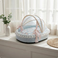 Cama para Gatos Princesa Design Felino Respirável Semi Aberta Ninho de Berço para Animais de Estimação Construção Macia e Robusta para Gatos