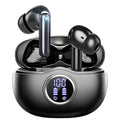 Fones de ouvido Bluetooth 5.3 com 50H de reprodução, display LED, fones de ouvido sem fio, cancelamento de ruído ENC, estéreo HiFi, IPX7 à prova d'água, fones de ouvido esportivos
