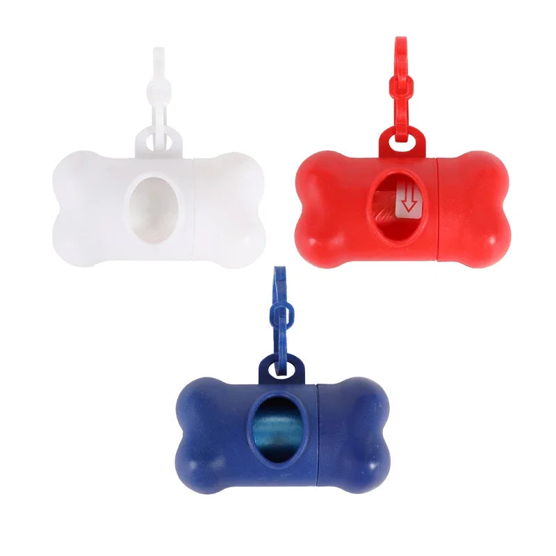 1/2/3/4/10pcs Bone Shaped Pet Garbage Bag Dispenser for Dogs Carrying Cleaning Supplies When Going Out