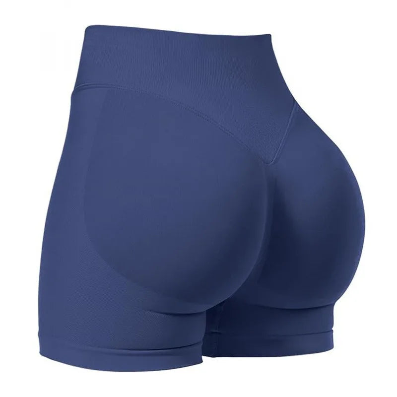 Short de Ginástica Feminino Sem Costura Legging Fina Cintura Alta Fitness Treino Yoga Roupa Corrida Empina Bumbum Ciclismo Esportivo Short