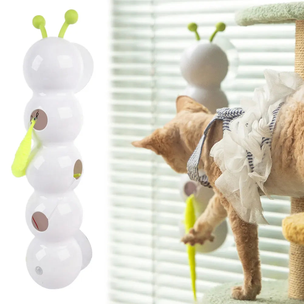 Intelligent Interactive Cat Toy Caterpillar Motion Activated Teasing Toy Automatic Emerging From The Hole Teasing Kitten Cat Toy