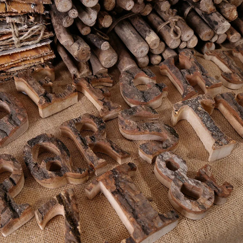 WonderNest Letras e Números de Madeira para Decoração DIY