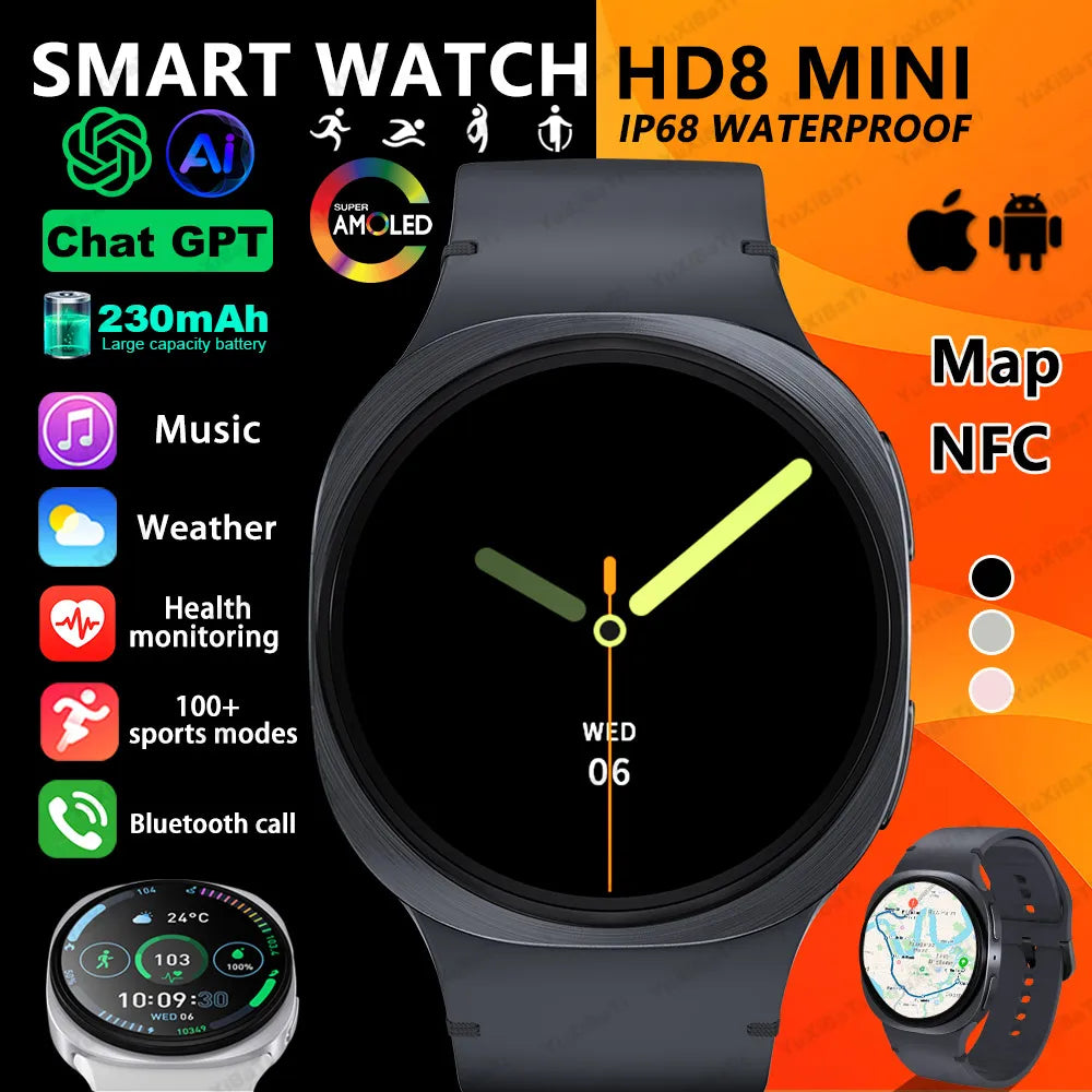 Smart Watch GPS AMOLED Heart Rate Bluetooth Call