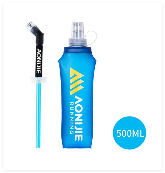 AONIJIE 250ML 600ML Foldable Silicone Soft Flask Water Bottle for Outdoor Sport Traveling Running Kettle Hydration Pack Bag Vest