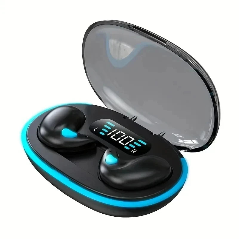 X55 Fones de Ouvido Sem Fio Mini Fones para Dormir TWS Bluetooth Estéreo Headsets Ocultos com Microfone Chamada HD Esporte