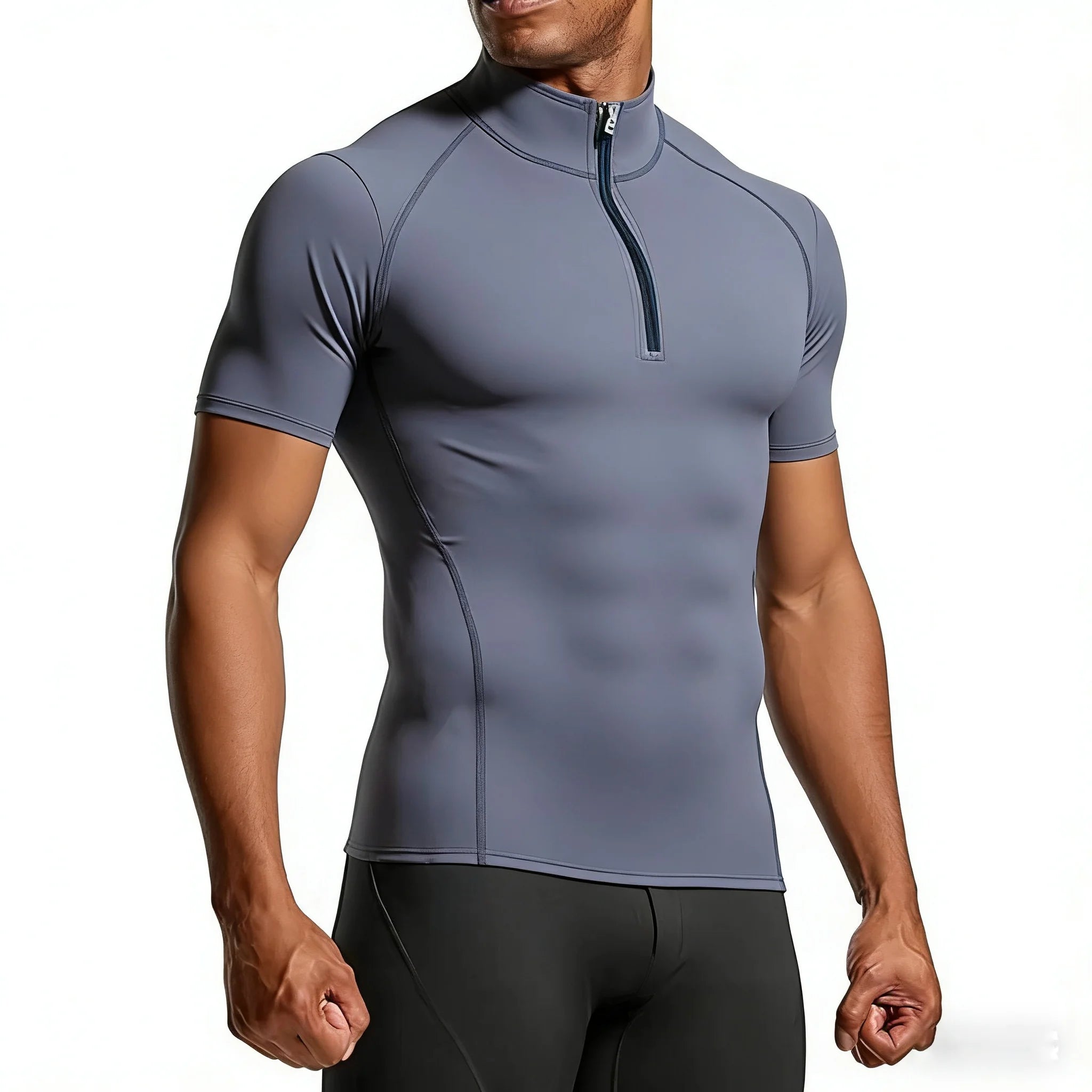 Camiseta de Compressão Masculina Esportiva de Verão Tops Tee Treino Roupa Esportiva de Academia Fitness Jersey Apertada Camiseta de Corrida Masculina