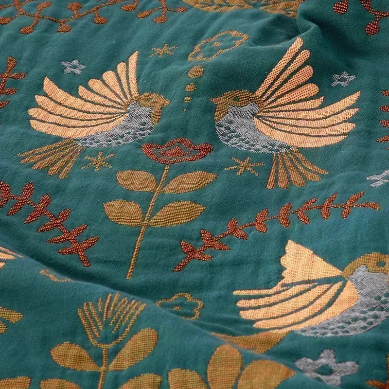 Japanese Throw Blanket Cotton Double Sided Sofa Cover Sofa Cushion Leisure Blanket Bedspread Four Seasons Cooling Quilt Sheet