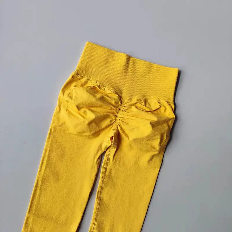 Legging Yoga Feminina Cintura Alta Sem Costura Push Up Legging Esportiva Fitness Corrida Levanta Bumbum Altamente Elástica Legging de Academia