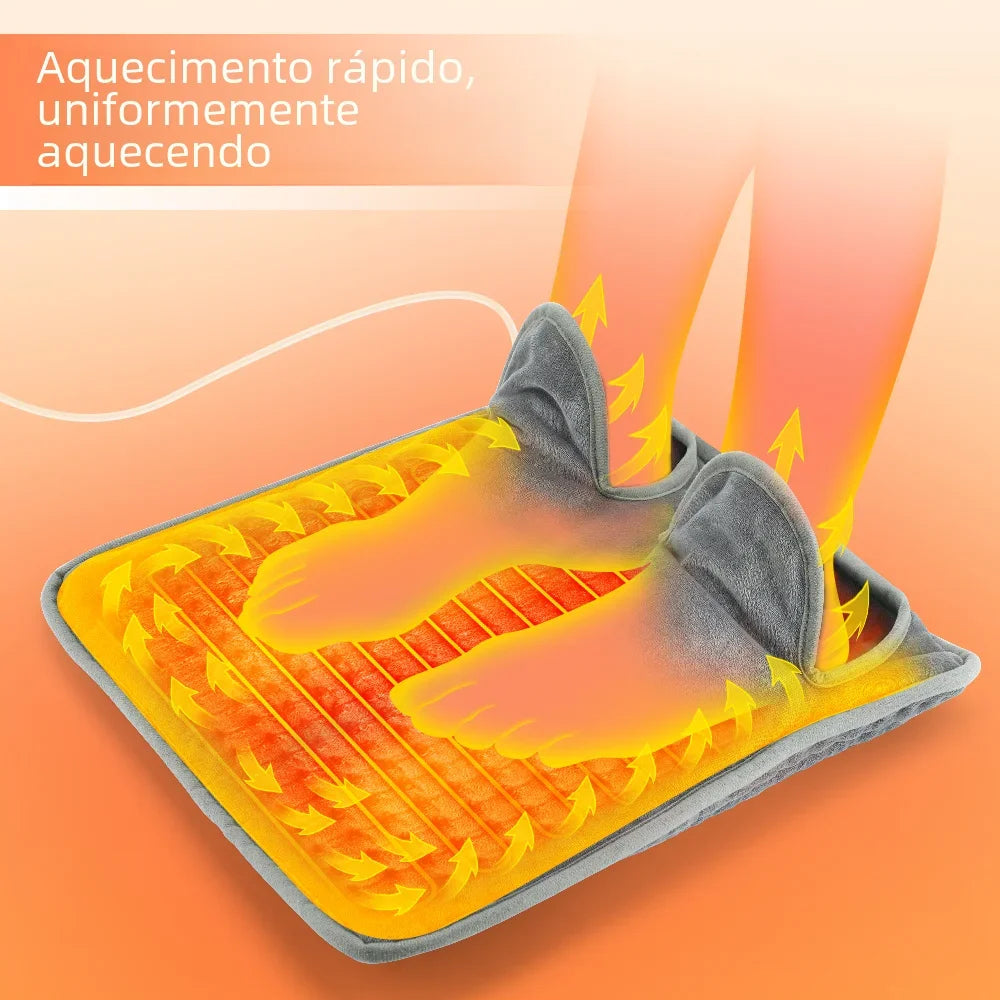 Electric Heating Foot Pad Washable Feet Warmer Household Soft Plush Thermal Heating Blanket Foot Warming Mat Home Office Bedroom