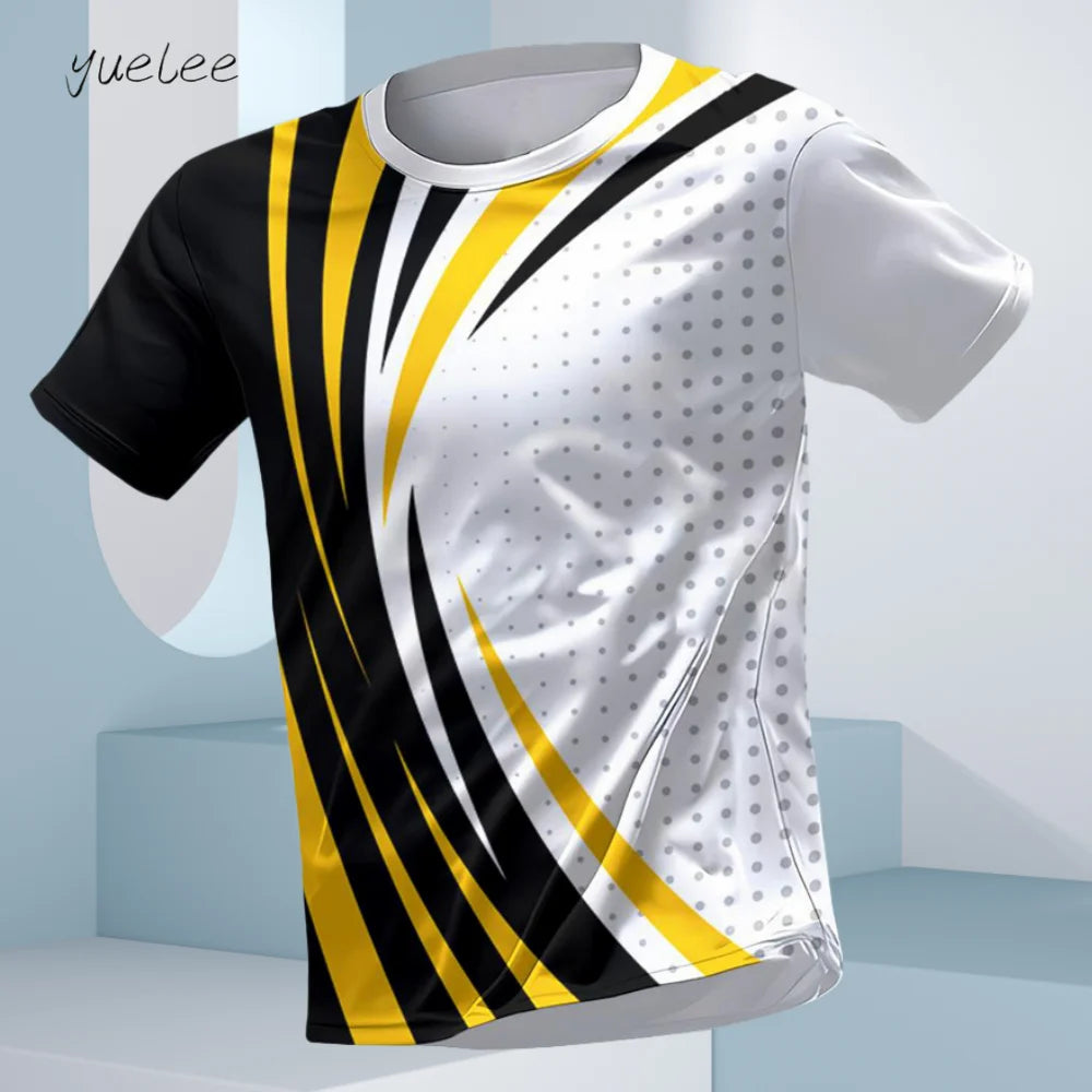 Camiseta Masculina de Verão Respirável para Corrida Fitness Esportiva Masculina Manga Curta Camiseta Casual Gola Redonda Oversized Camisa Top Masculino Diário