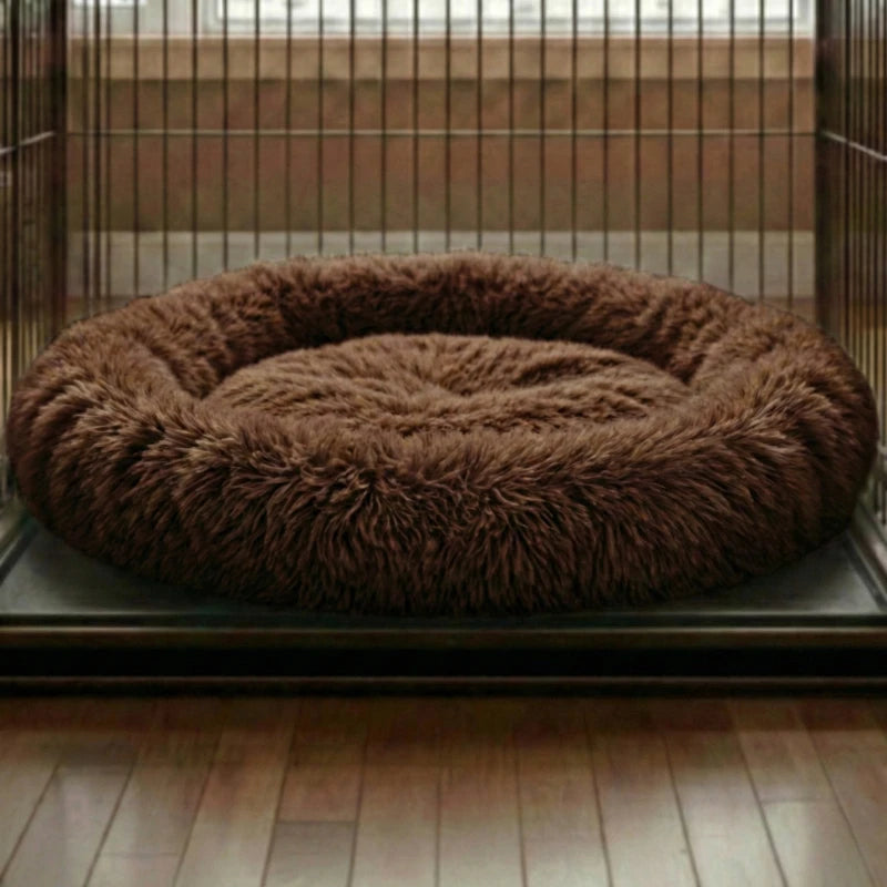 Calming Dog & Cat Bed with Extra Filling, conforms to your pet's body shape | Soft and fluffy like lying on a cloud | 9 colors