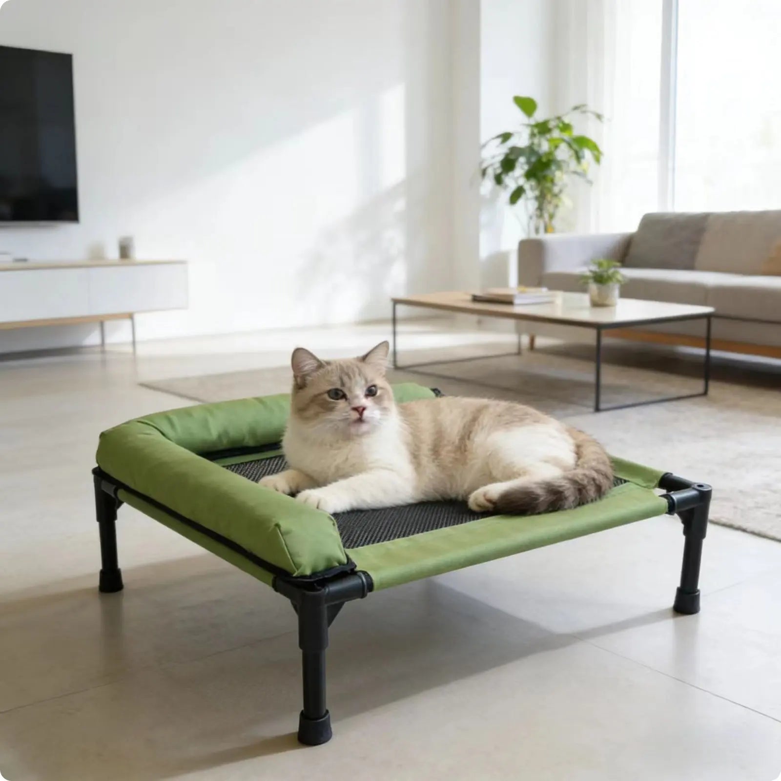 Raised Cooling Pet Cot Washable Elevated Dog Bed for Small Dogs
