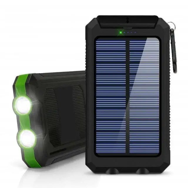 Solar Power Bank 100000mAh Portable Charging Strong LED Light