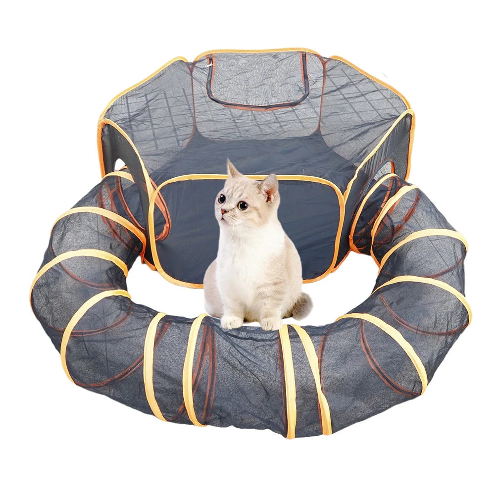 New Arrival  Tunnel Rabbit Cage Two-Piece Set  Nest Toy Stackable Pet Supplies  House Couch Tent Dog Bed Pet Accesso...