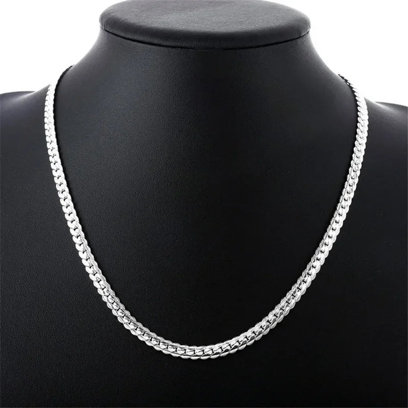 Colar de Prata Esterlina 925 com Corrente de 6mm