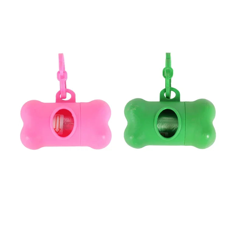 1/2/3/4/10pcs Bone Shaped Pet Garbage Bag Dispenser for Dogs Carrying Cleaning Supplies When Going Out