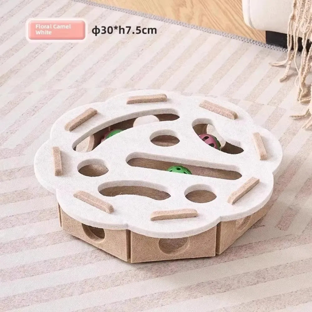 Arranhadores Para Gatos Internos, Brinquedo Quebra-Cabeça, Caixa de Feltro, Brinquedo de Exercício Para Gatos com Bola, Brinquedo Interativo Para Exercício Interno de Gatinhos