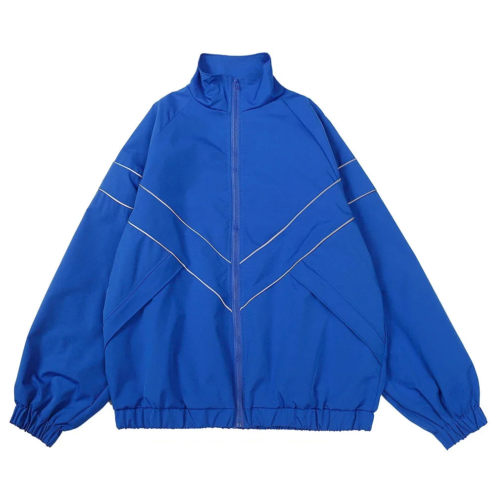 Jaqueta College Masculina Hip Hop Jaqueta Corta-Vento Patchwork Color Block Casacos Casuais Primavera Outono Finos Jaquetas Universitárias Masculinas