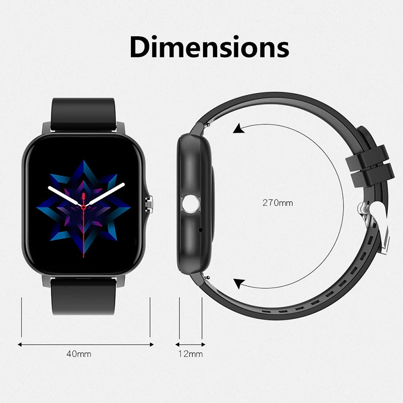 Smartwatch Esportivo Relógio Fitness Monitor de Saúde À Prova D'Água Chamada BT Relógios de Pulso para Homens Mulheres iOS Android Telefone 2026