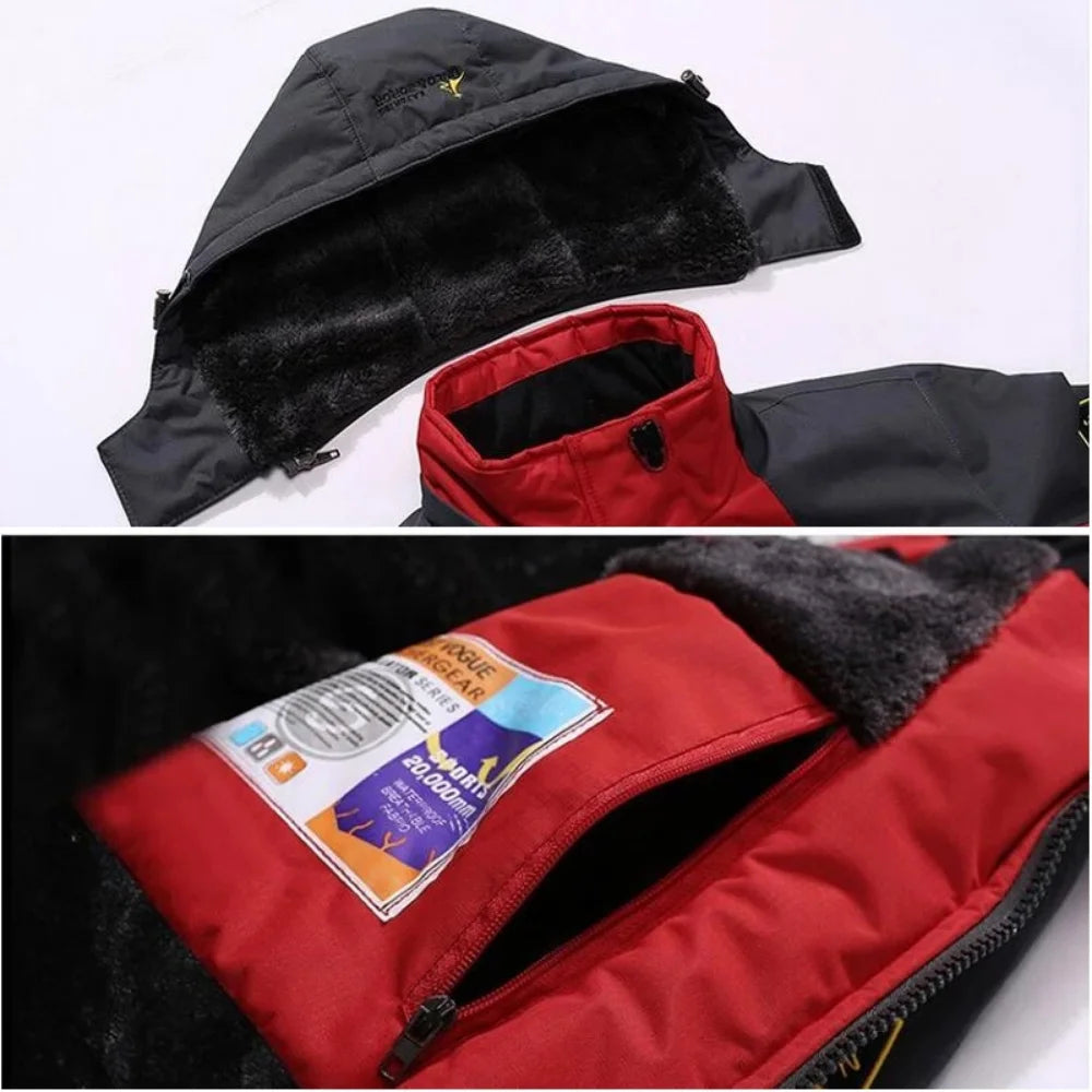 Jaqueta Parka Masculina Inverno Quebra-vento Mais Casacos Grossos Quentes À Prova de Vento Com Pelo Casacos Militares Masculinos com Capuz Anorak Jaquetas Masculinas de Inverno