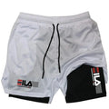 Men's Two-in-one Sports Shorts Breathable Casual Quick-drying...