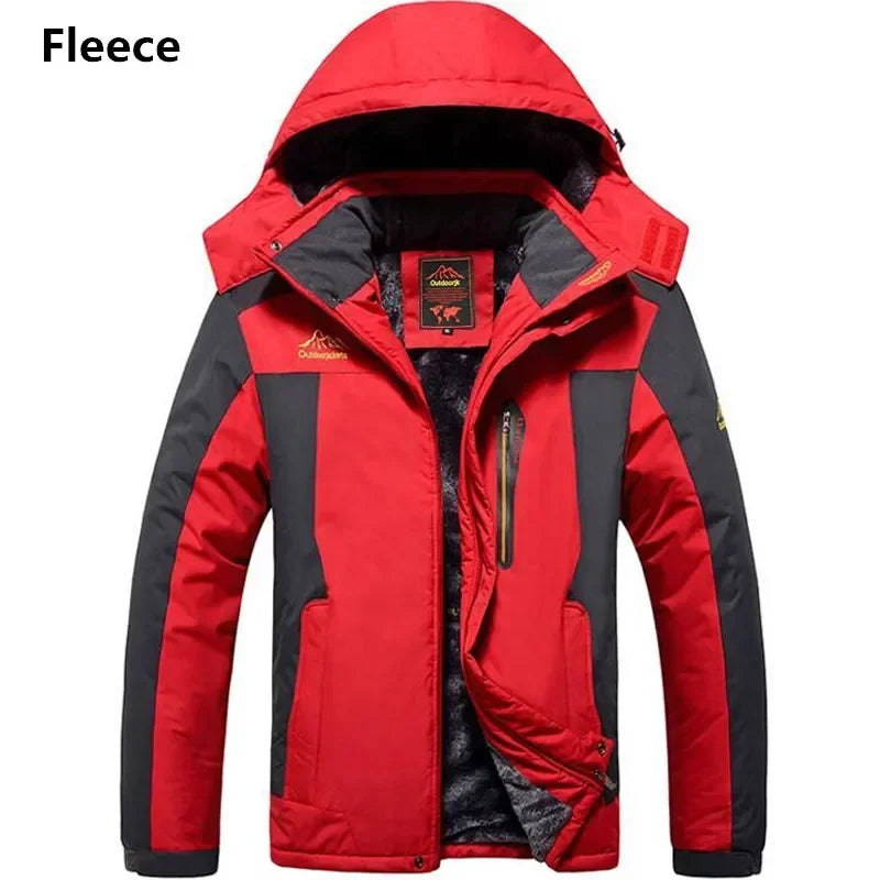 Men's Thick Warm Waterproof Hooded Parka Coat Windbreaker Military Fleece Jacket Plus Size 9XL