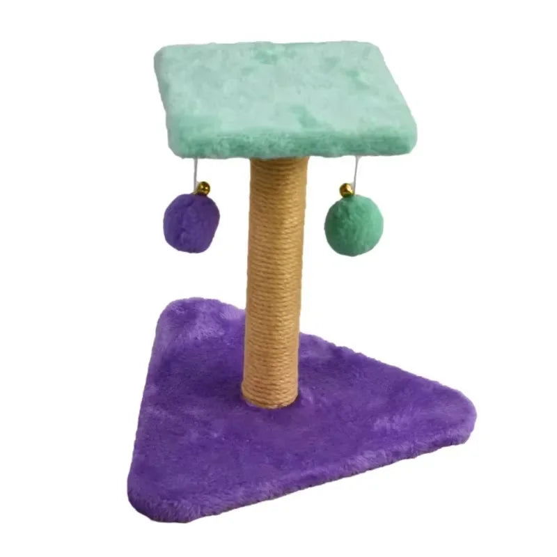 Pet colored cat climbing frame, cat nest, cat tree integrated villa grabbing board, large cat jumping platform shelf toy