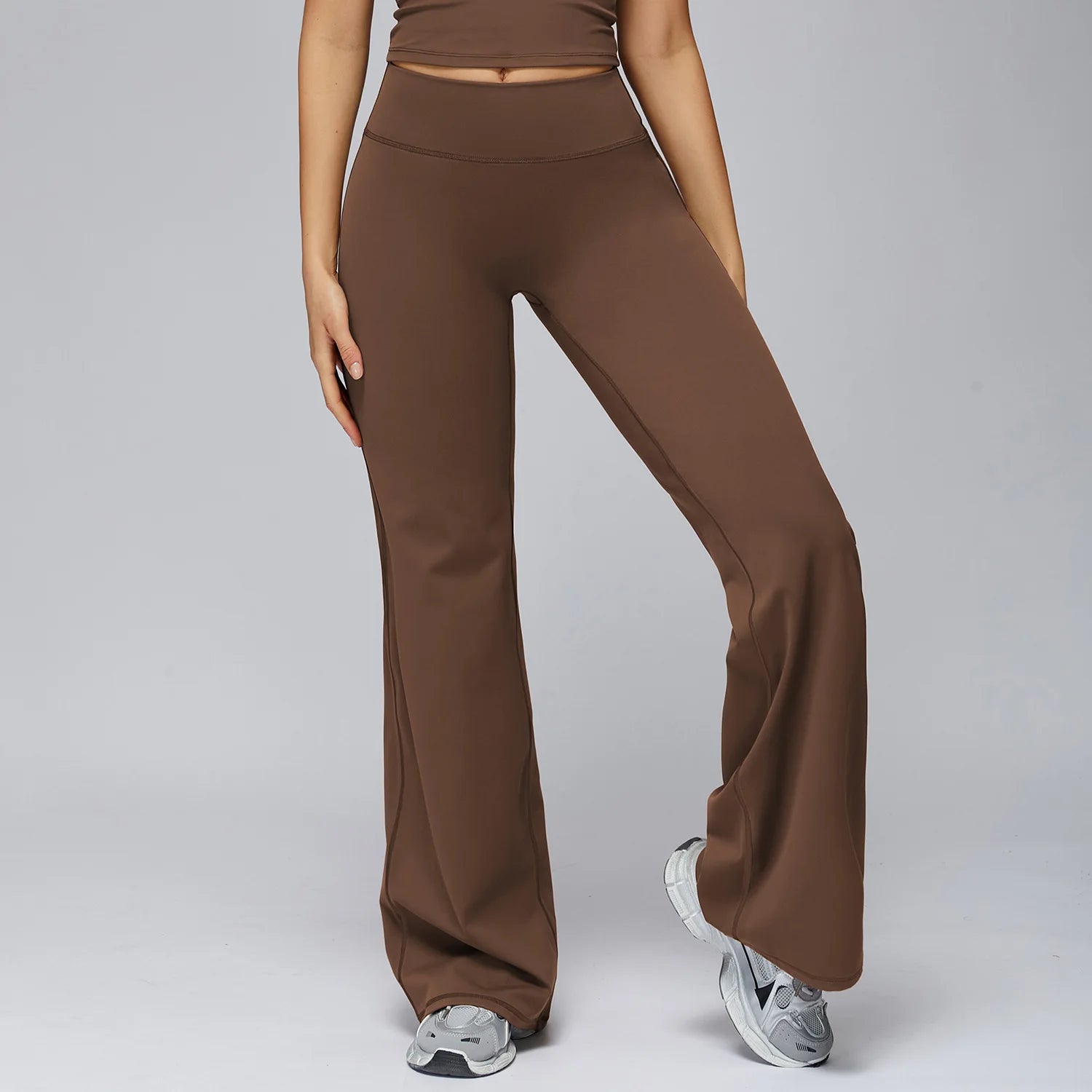 Gym Flared Pants Leggings Workout Woman ECO High Waist Butt Lifting Yoga Trousers Pilates Dance Fitness Bell-Bottom Pants