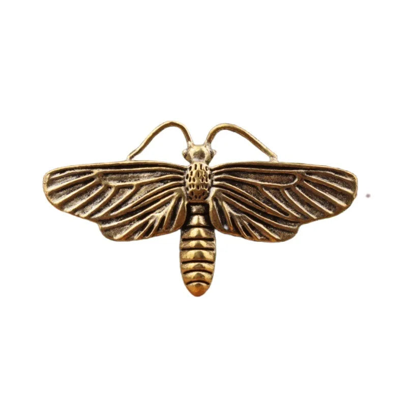 Estatueta de Borboleta Retrô em Latão, Ornamento de Decoração para Casa, Artesanato de Decoração de Casa, Estátua de Borboleta para Decoração de Casa