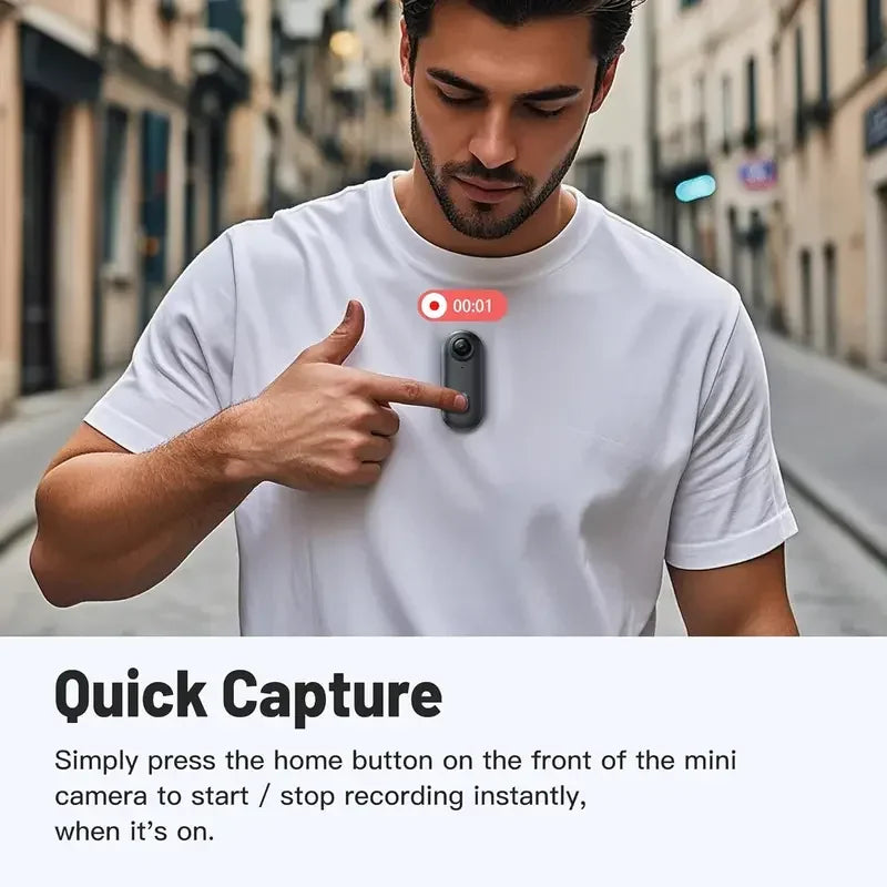 Pocket 4K Mini - Camera Magnetic - Vlog Outdoor Sports