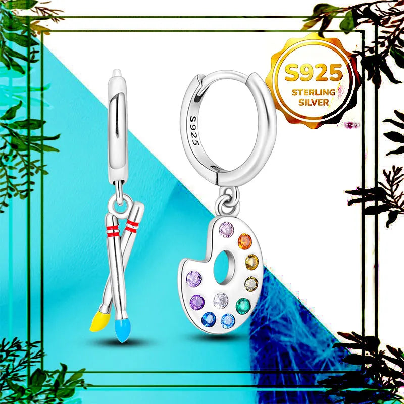 Brincos Femininos Pendentes 100% Genuínos em Prata Esterlina 925 Hipoalergênicos Luxuosos Elegantes Joia Fina Presente de Aniversário para Ela