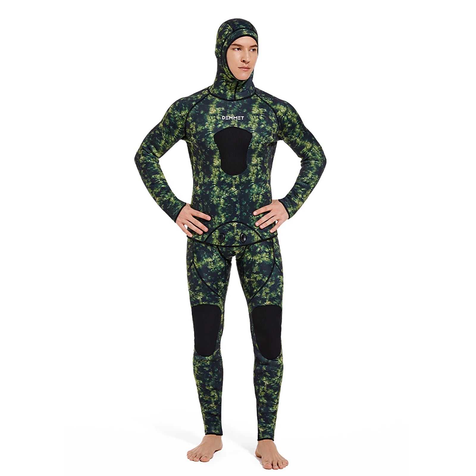 Roupas de mergulho em neoprene para mergulho autônomo, 3MM, inverno, quente, masculino, com capuz, para surf, zíper frontal, snorkeling, caça submarina, roupa de mergulho com capuz, Brasil