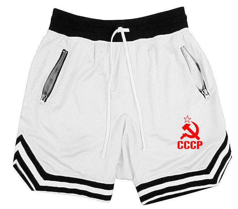 Summer CCCP Russia Men's Casual Fashion Basketball Shorts Brand...