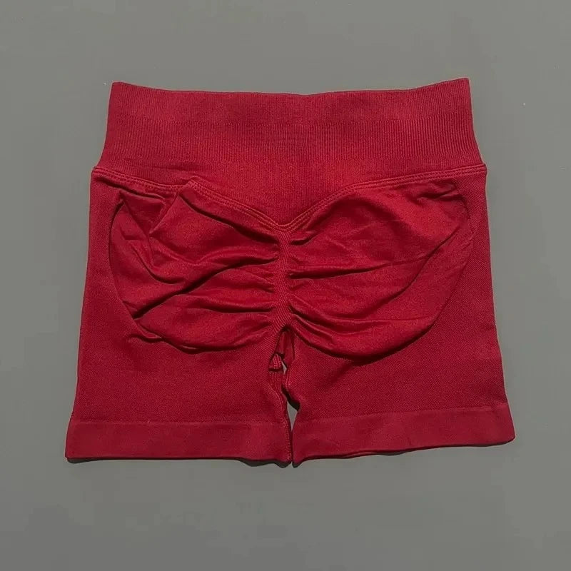Conjuntos de Academia Femininos 2 Peças Impacto Sem Costura Fitness Yoga Roupa Esportiva Halter Top Shorts Roupa de Treino Corrida Roupa de Academia