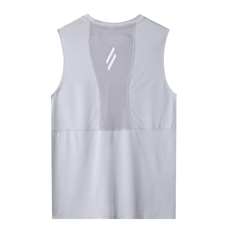 Regata Masculina Academia Camiseta Fitness Sem Mangas Masculina de Malha Respirável Esportiva Colete Esportivo Masculino Regata de Corrida para Academia