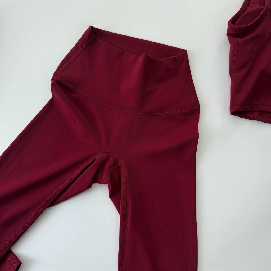 Calças de Ginástica Femininas para Yoga Cós Alto Sensação de Nudez Corrida Ciclismo Leggings Respiráveis Esportivas Sem Costura Elásticas Fitness Yoga