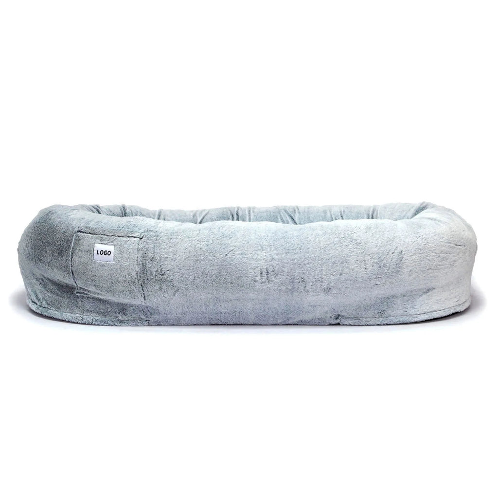 Cama de Luxo para Cachorro Pelúcia Sólida Gigante XXL de Espuma Ortopédica para Humanos Grande/GG Feita de Fibra