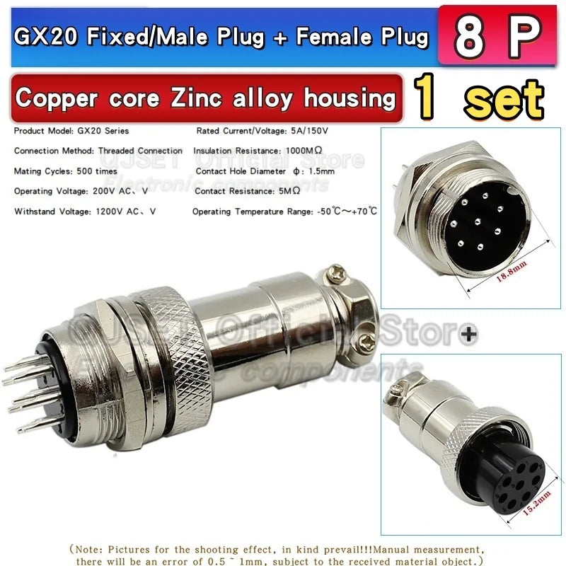 WonderNest GX12 GX16 GX20 Aviation Plug Set 2-15 Pin