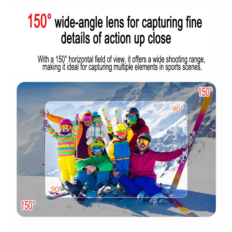 5K Action Camera - 4K60fps 2.0'' - Touchscreen Recording Cam