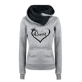 Agasalho Feminino Outono Inverno Qualidade Moletom com Capuz Casual Estampa Calça Esportiva Única Conforto Ao Ar Livre Uso Diário Corrida Academia Moda Feminina